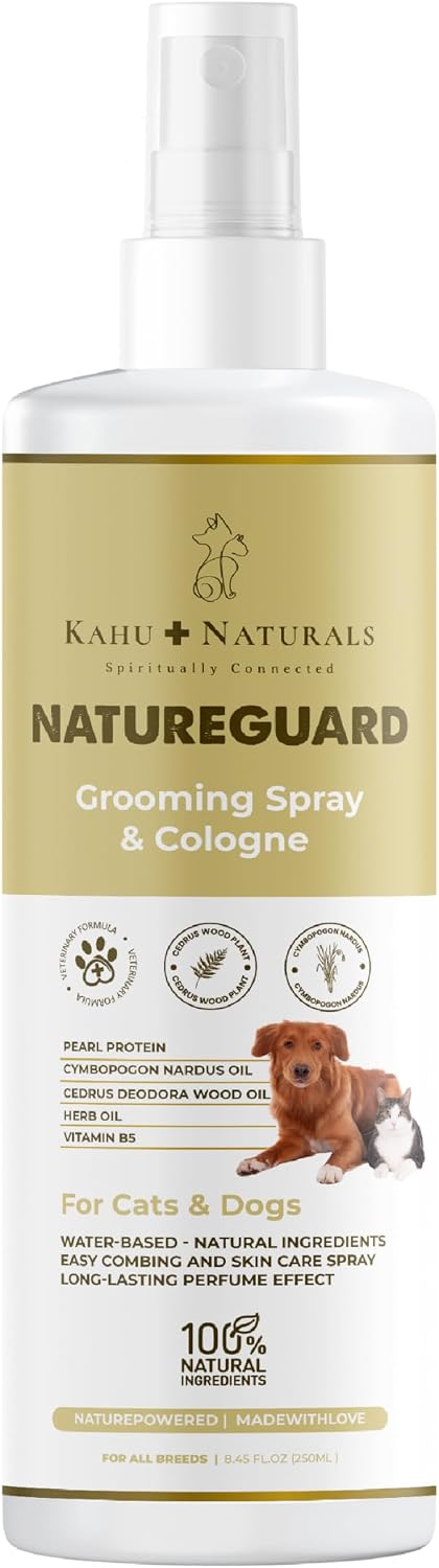 Kahu Naturals NatureGuard Easy Scan, Feather Care, Organic Perfume Effective Body Spray, Flea, Tick, Anti-Fly, Cat and Dog, 250 ml