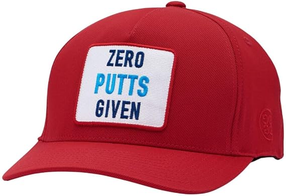 G/FORE Zero Putts Given Stretch Twill Snapback Hat - G4AF22H42 - Cherry