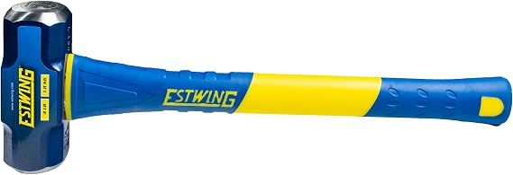 Estwing 4-Pound Hard Face Sledge Hammer, 50-55 HRC, 16-Inch Fiberglass Handle, Overstrike Protection, Textured Grip