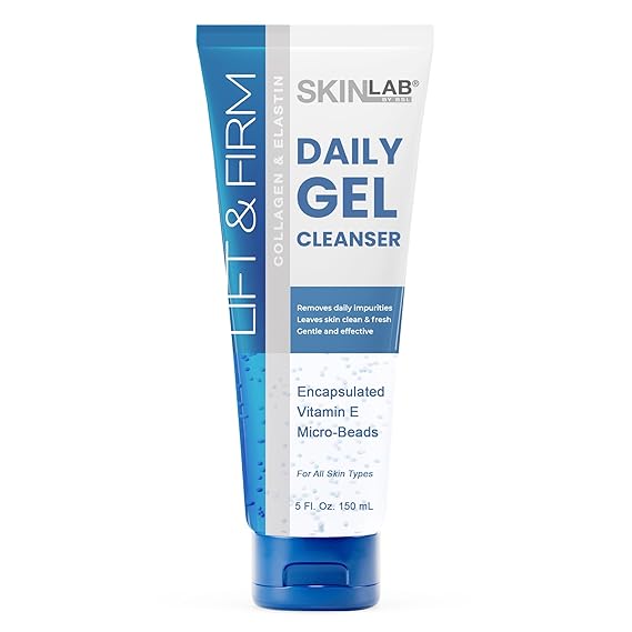 SKIN LAB Lift & Firm Face Wash Gel Cleanser Hydrating & Moisturizing Facial Cleanser for Women Gentle Gel Face Wash for Dry, Sensitive, Aging Skin with Vitamin E 4 Fl. Oz.