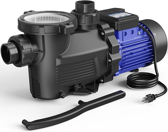 AQUASTRONG In/Above Ground Pool Pump, Versatile Compatibility for Above-Ground and In-Ground Pools, 2HP