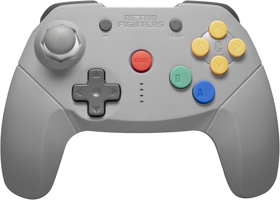Bluetooth N64 controller gray for RETRO FIGHTERS/BRAWLER 64 Switch Online/PC
