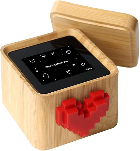 Lovebox Black & White Love Note Messenger | Meaningful Gift for Mom, Dad, Wife, Husband, Grandma, Grandpa, Siblings, Couple Gift, Long Distance Relationship