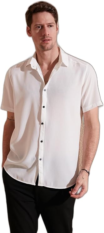 Buratti Pamuk Karışımlı Kısa Kollu Regular Fit Gömlek Erkek GÖMLEK CF23S113139