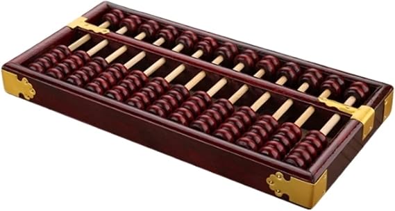 Math Abacus Digital Standard Abacus Professional 13 Column Calculator Functional and Educational Tool 1Pcs Arithmetic Counting Tool(Red)