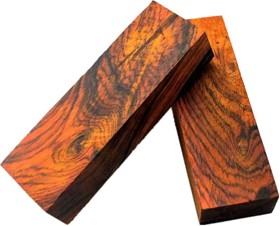 1 Pair Natural Dalbergia Wooden Knife Handle Scales Yellow Sandalwood Slabs for Knife Making Blanks Blades Custom DIY Material Tools(4.72"X1.58"X1")(Each Pair is Unique)