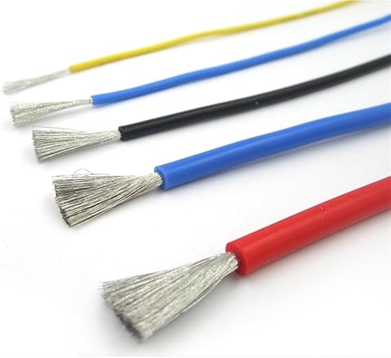 One Meter Silicone Wire Heat-Resistant Cable Soft Silicone Wires 12AWG 14AWG 16AWG 18AWG 20AWG 22AWG 24AWG 26AWG 28AWG 30AWG(Multi,1M_12AWG)