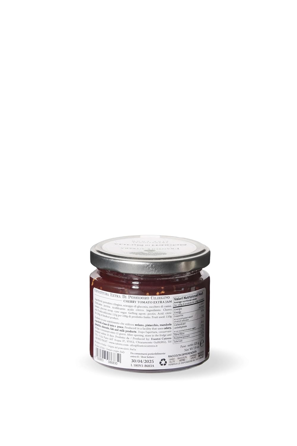 Frantoi Cutrera Cherry Tomato Jam Confettura Extra di Pomodoro Ciliegino , 7.9 Ounce