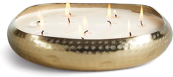 Napa Home & Garden Cashmere 10-Wick Candle Tray Gold
