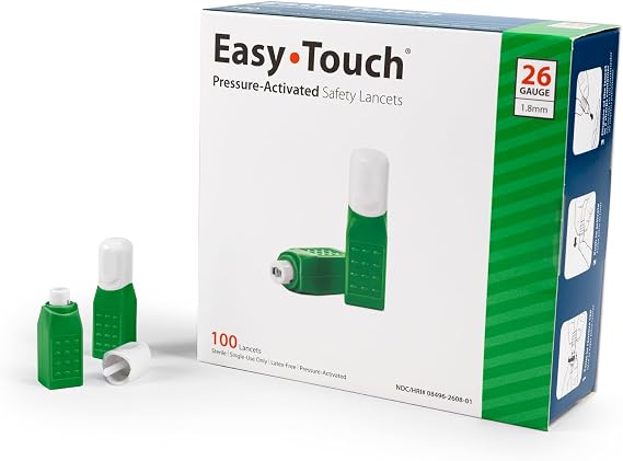 EasyTouch Pressure-Activated Safety Lancets, 26 Gauge (100 ct.)