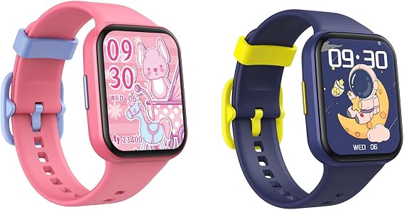 Parsonver Kids Smart Watch 2-Pack, Pink & Blue