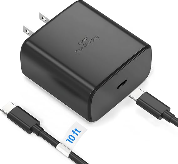 TT&C 35W Super Fast Charger with 10FT Cable for Samsung Galaxy S26, S25