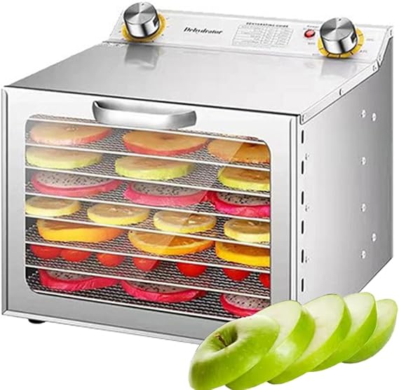Home Freeze Dryer Machine, 6-18 Stainless Steel Trays, Food Dehydrator with 12-Hour Timer & 90F Max Temp, Multi-Layer Food Processor for Healthy Snacks