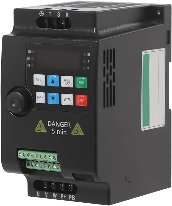 Variable Frequency Drive 0.75KW/1.5KW/2.2KW VFD 1/2/3HP Motor Variable Frequency Drive Controller Vector Control Inverter Converter for CNC Motor Spindle (2HP 1.5KW)