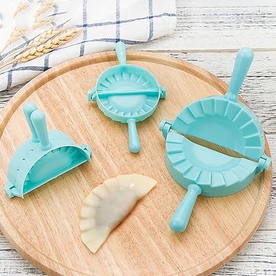 AKOAK 3 Pieces Dumpling Maker, Plastic Pastry Maker, Kitchen Cooking Mold Empanadas, Pot Stickers, Pastry Pie Making - Half Circle