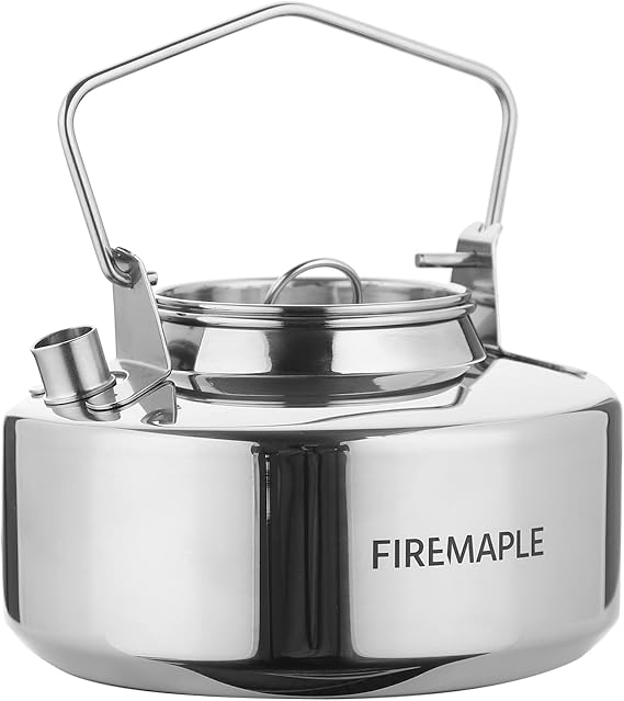 Fire-Maple Antarcti Camping Kettle Stainless Steel Camp Tea Pot, 1L