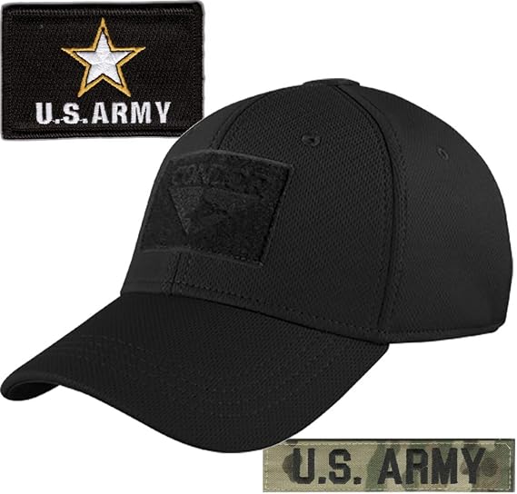 Army Patches and Condor Fitted Operator Hat Bundle
