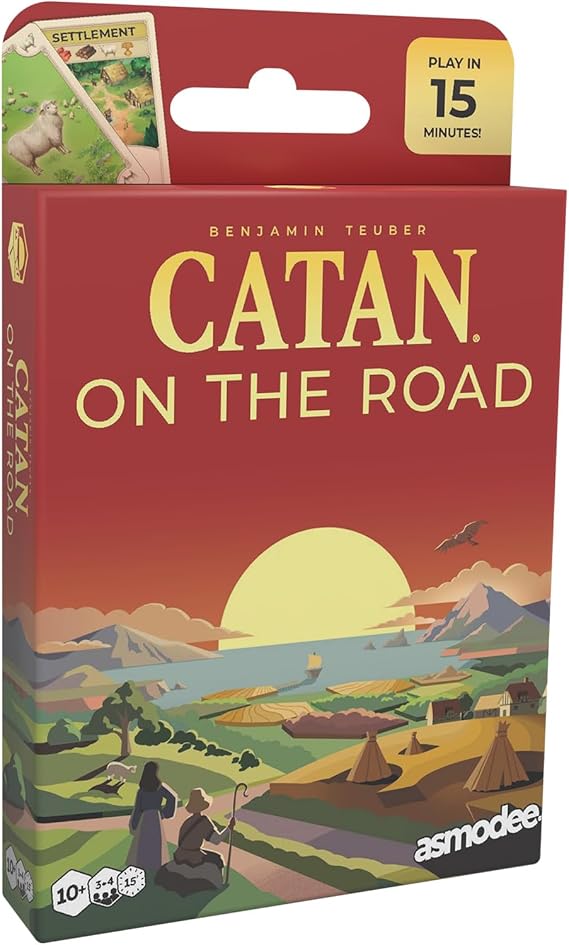 CATAN On The Road Card Game | Build Trade & Settle Anywhere, Portable Travel Game, Family Fun for Kids & Adults, Ages 10+, 3-4 Players, 15 Minute Playtime