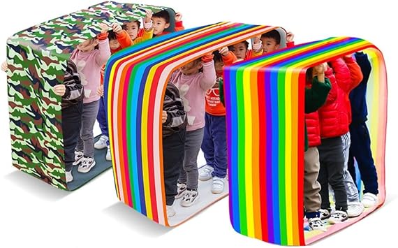 3 PCS Adult Kids Outdoor Sports Game Run Mat, School Company Outdoor Party Game Field Day Team Game, with Storage Bag (Size : Kids-8M)