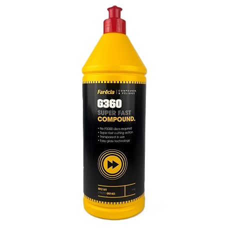 Farecla G360 Super Fast Compound 1kg (2.2lb) | SFC101 / 90600 | Removes P1500+ Scratches | Water-Based Cutting Compound for Automotive, Body Shop, and Paint Finishing