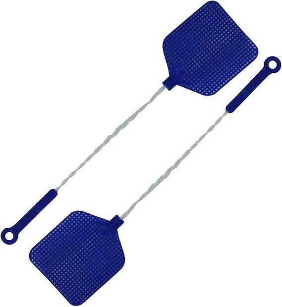 Fly Swatter with Wire Handles 2 Pack, Assorted Colors