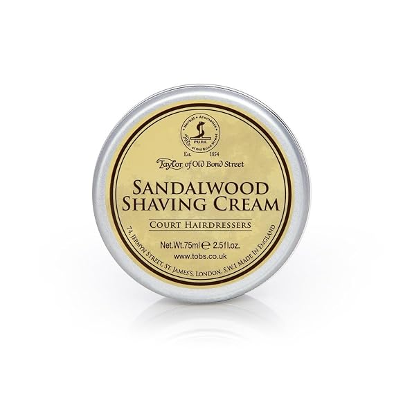 Taylor of Old Bond Street Sandalwood Shaving Cream Bowl for Men, 75mL