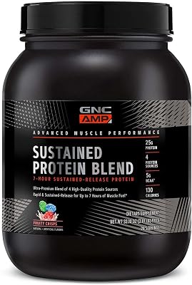 GNC AMP Sustained Protein Blend - Cinnamon Toast 28 Servings