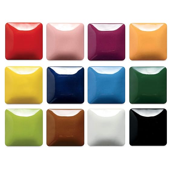 Mayco Stroke & Coat Ceramic Glaze Kit #1, Set of 12-2 Fl Oz Bottles