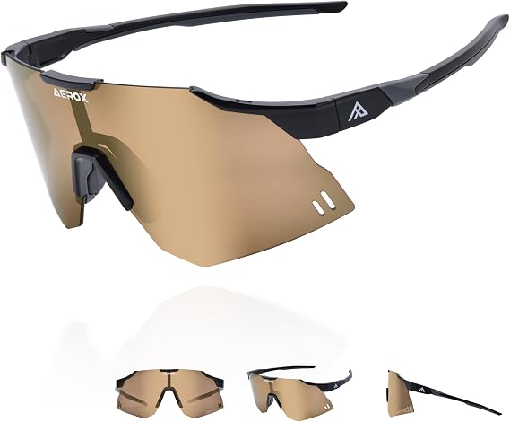AEROX Running Cycling Sunglasses for Men Women - Baseball Sport Fishing