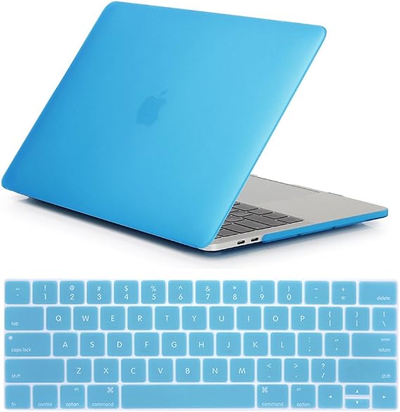 Se7enline Compatible with MacBook Pro 13 inch Case Hard Cover 2016-2024 for Mac Pro 13-inch M1/M2 A2338/A2251/A2289/A1706/A1989/A2159 with Touch Bar&Keyboard Skin, Aqua Blue