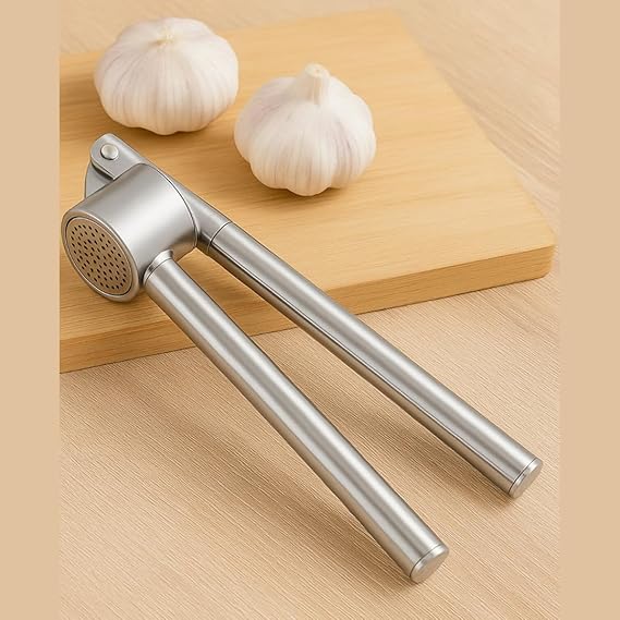 Garlic Crusher Press GARLIC PRESS Garlic Cutter, Garlic Crusher, Sturdy Stainless Steel Handle, Practical Quality Material