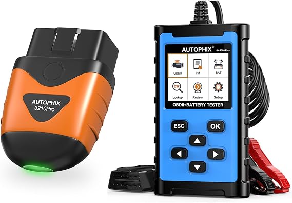 AUTOPHIX 3210 Pro OBD2 Scanner Bluetooth with AUTOPHIX BAS300 Plus OBD2 Scanner & Battery Tester