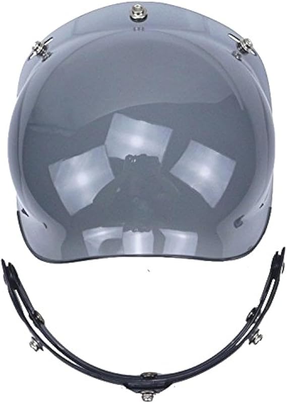 VCOROS Motorcycle Helmet Bubble Shield with Flip Adapter (Smoke)