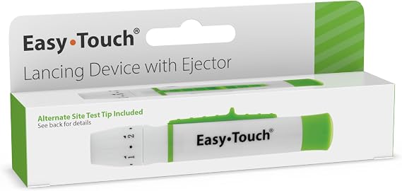 EasyTouch Lancing Device with Ejector (Pack of 1) | 5 Adjustable Depth Settings, Pack of 1