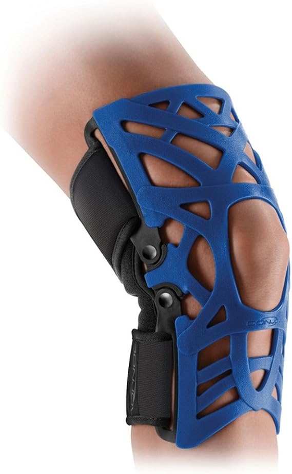 DonJoy Reaction Web Knee Support Brace with Compression Undersleeve: Blue, X-Small/Small