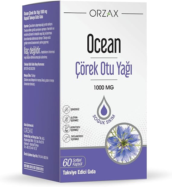Ocean Çörek Otu Yağı 1000mg 60 Kapsül