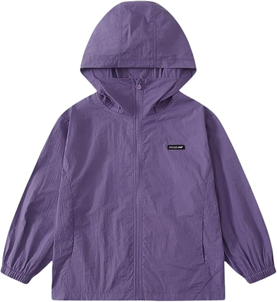 HahaNice Kids Sun Protection Jacket UPF 50+ Zip-Up Hoodie lightweight Jackets for Boys or Girls 3-14 Years