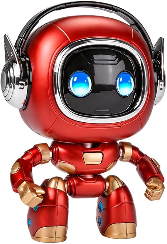 AI Desktop Robot, Humanoid Emo Interactive Robot Pet, Red