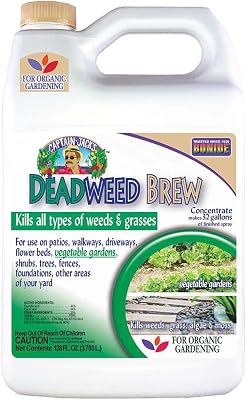 Bonide Captain Jacks Deadweed Brew, 128 oz Concentrate for All Types of Weeds and Grasses, for Organic Home Gardening
