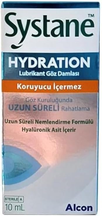 Alcon Systane™ Hydration Lubrikant Göz Damlası, Hyalüronik Asit İçerikli, 10 ml