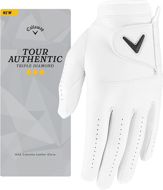 Callaway Golf Tour Authentic Triple Diamond Glove (Right,Standard,X-Large,White)