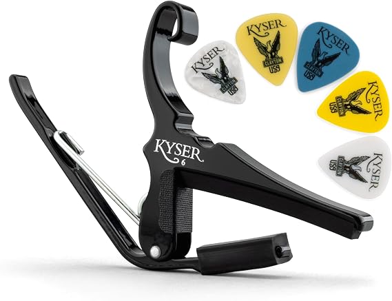 Kyser Capo + Clayton Picks: Pick Up & Play - Capo and 5 Pick Bundle