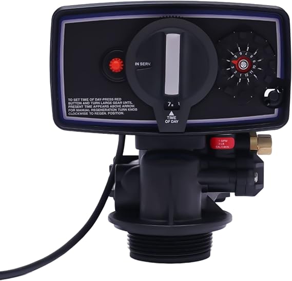 Water Softener Control Valve, Automatic Operating Mode 5600 12-Day Timer Clock Control Valve On Demand Control Valve Backwash Head for Water Filter Softener 110V 3W