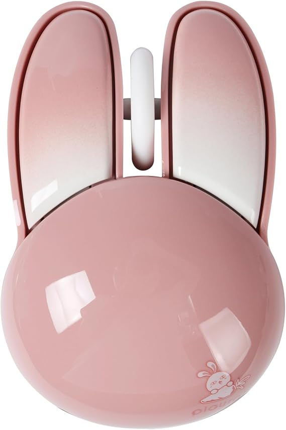Wireless Mouse, Cute Bunny Bluetooth Dual-modes, Pink, Unisex