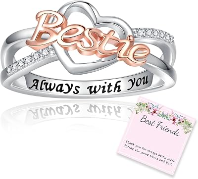925 Sterling Silver Mom Nana Sister Daughter Bestie Wife Aunt Niece Rings for Women I Love You Forever Mothers Day Christmas Birthday Rings Jewelry Gifts