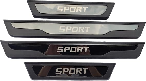 Car Door Entry Guard, for Toyota Revo Hilux 2015-2022 Parts Kick Panels Guard Scuff Plate 4PCS, Stainless Steel with abs Car Door Sill Protector Cover, Auto Interior Accessories