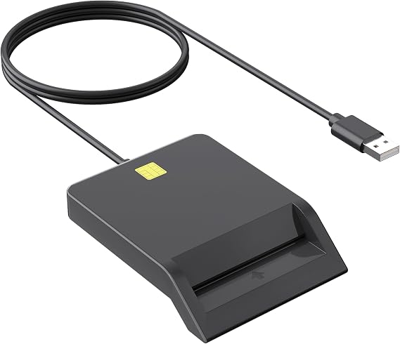 CAC Reader, USB-A CAC Card Reader Military, DOD Military USB Common Access CAC Smart Card Reader, Compatible with Windows, Mac OS