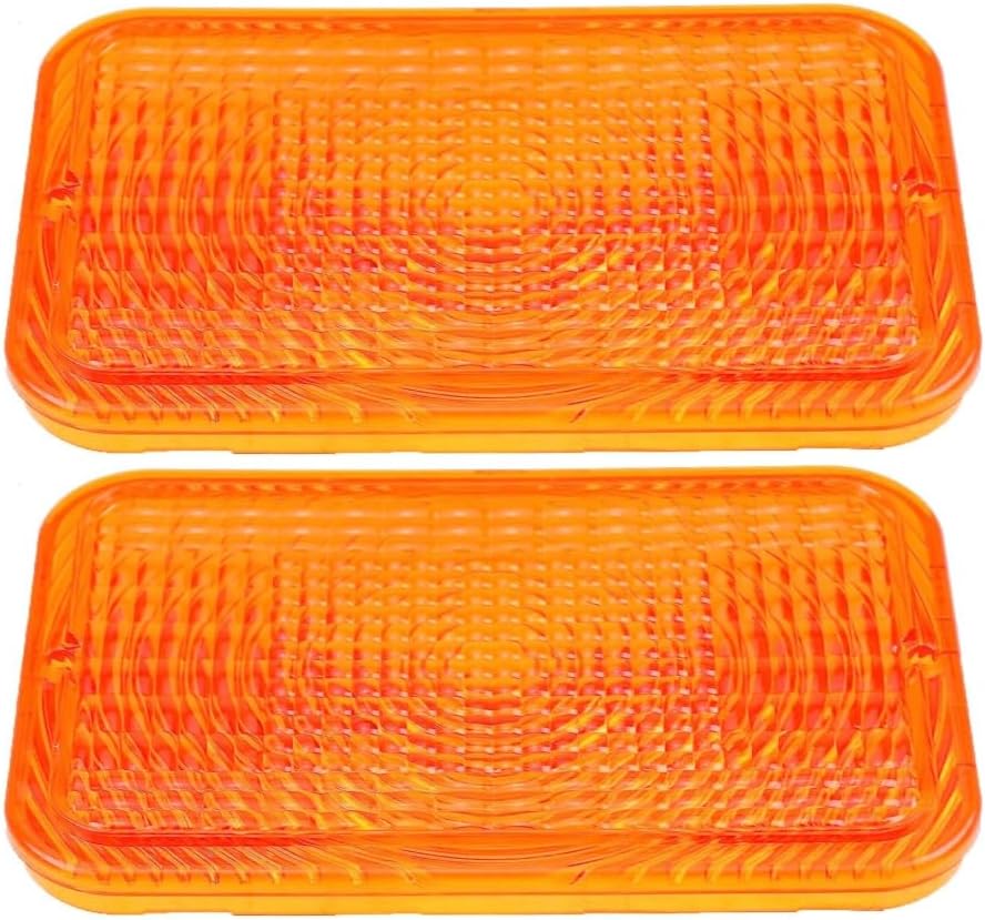 Replacement Amber Lens RE70020 Warning Lamp Lens Fits JD 5093EN 5101EN 5105 1023E 1026R 2210 2305 2320 2520 3032E 3038E 3120 3203 3320 3520 3720 4010 4100 4110 4115 Tractors2Pcs
