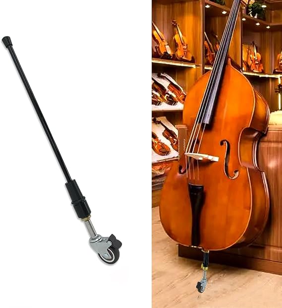Vetimobato Upright Double Bass End Pin Replacement Adjustable Height Endpin with Rubber Tip Double Bass Part Accessory Easy Installation Kit (12mm Diameter Carbon Fiber 3)