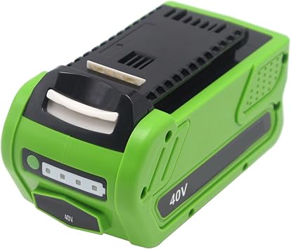 29472 40V 4.0Ah Battery Replacement for GreenWks 40V Battery 29472 29462 2901319 29252 20202 22262 25312 25322 20642 22272 27062 21242 G-Max Cordless Power Tools